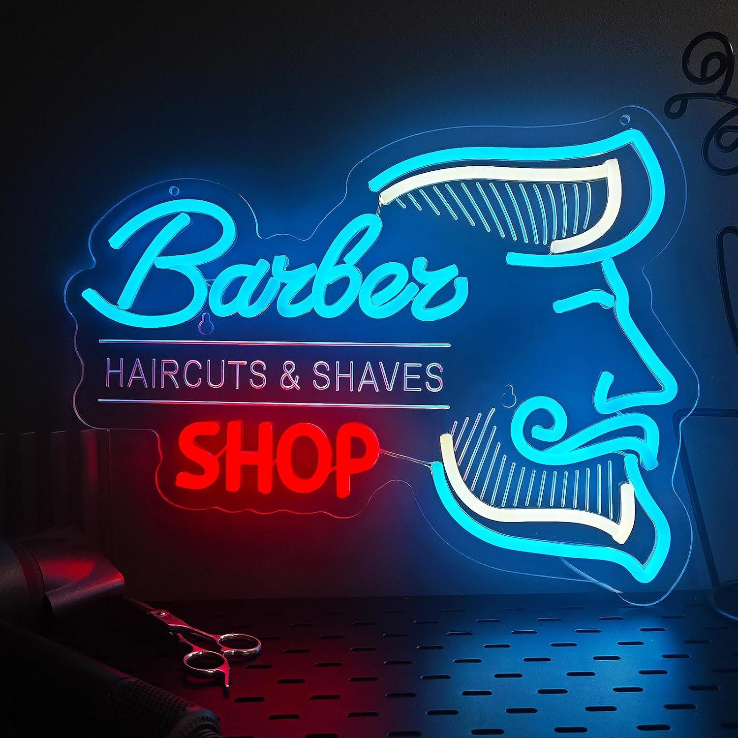 Men'S Grooming Dc - Неоновая вывеска для барбершопа с USB-подсветкой